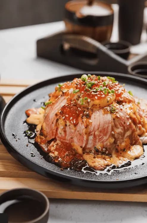 Food menu featuring various dishes